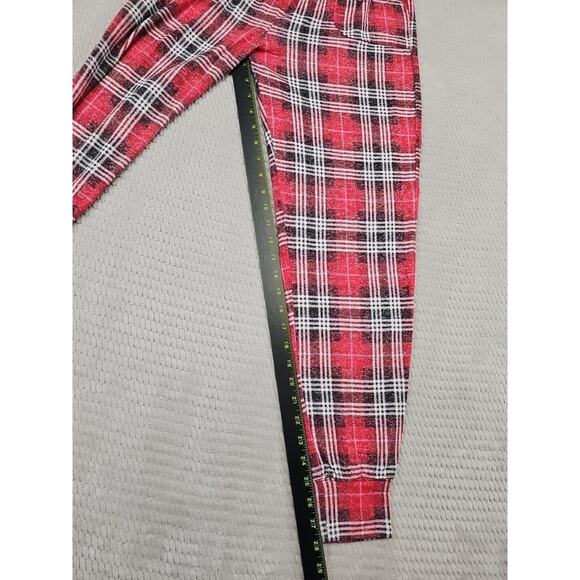 Victorias Secret Pink Pajama Pants Womens Small Red Plaid Jogger Style Soft - Picture 2 of 7